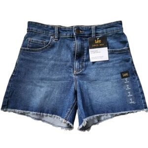 NWT Lee A-Line Blue Jean Shorts with Frayed Hem